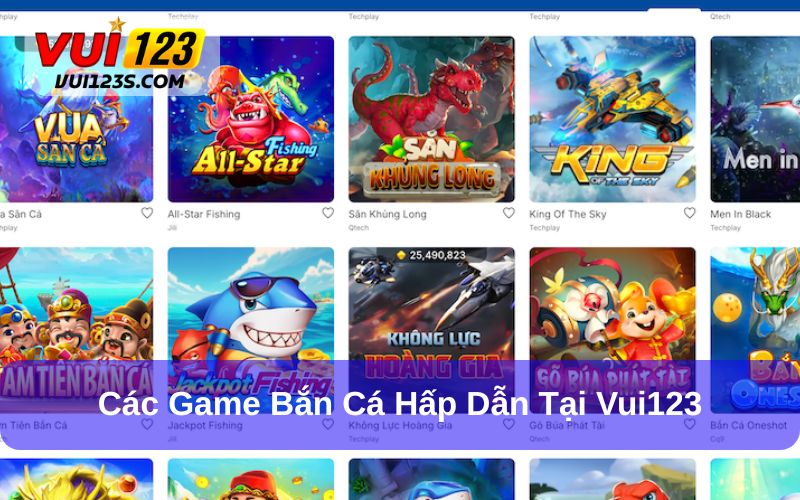 Một số game bắn cá siêu hấp dẫn tại Vui123